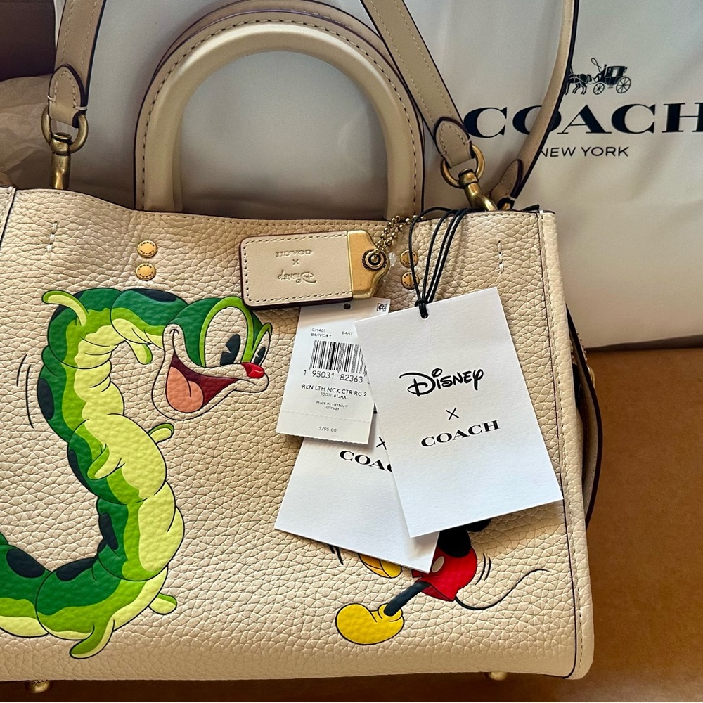 Disney X Coach Rogue 25 In Regenerative Leather With Mickey Mouse